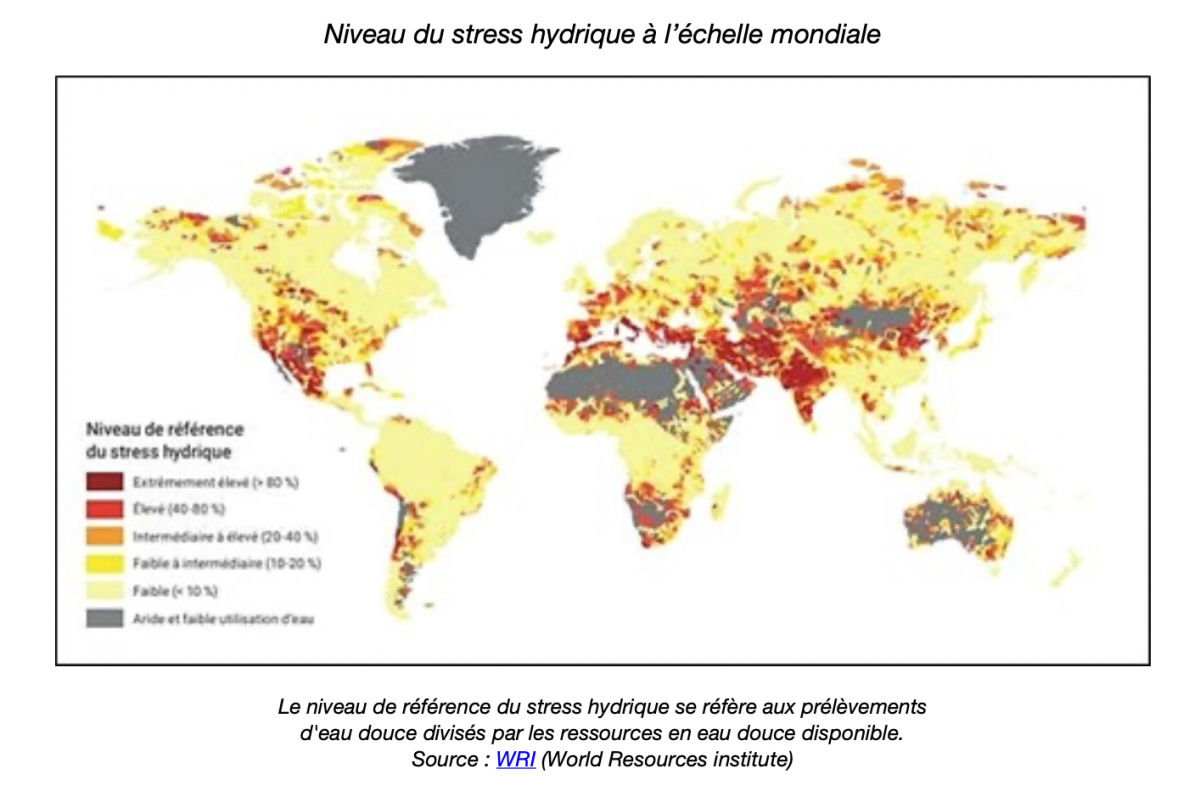 niveau de stress hydrique world