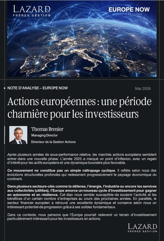 ANALYSE LAZARD MAI