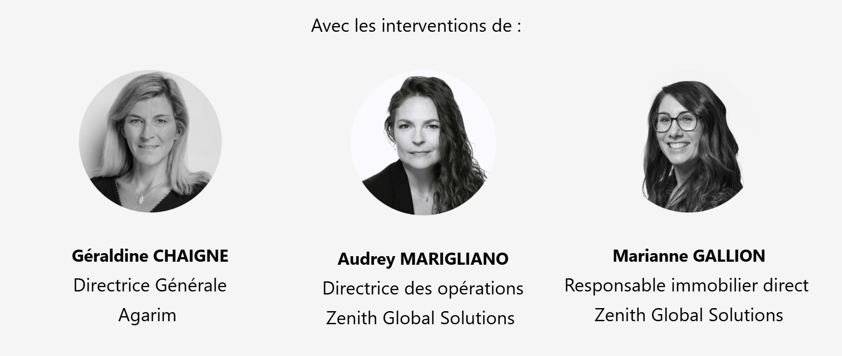 Intervenants zenith agarim