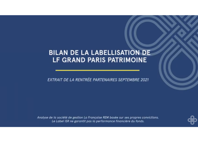 La Française - Bilan de la labellisation de LF Grand Paris Patrimoine