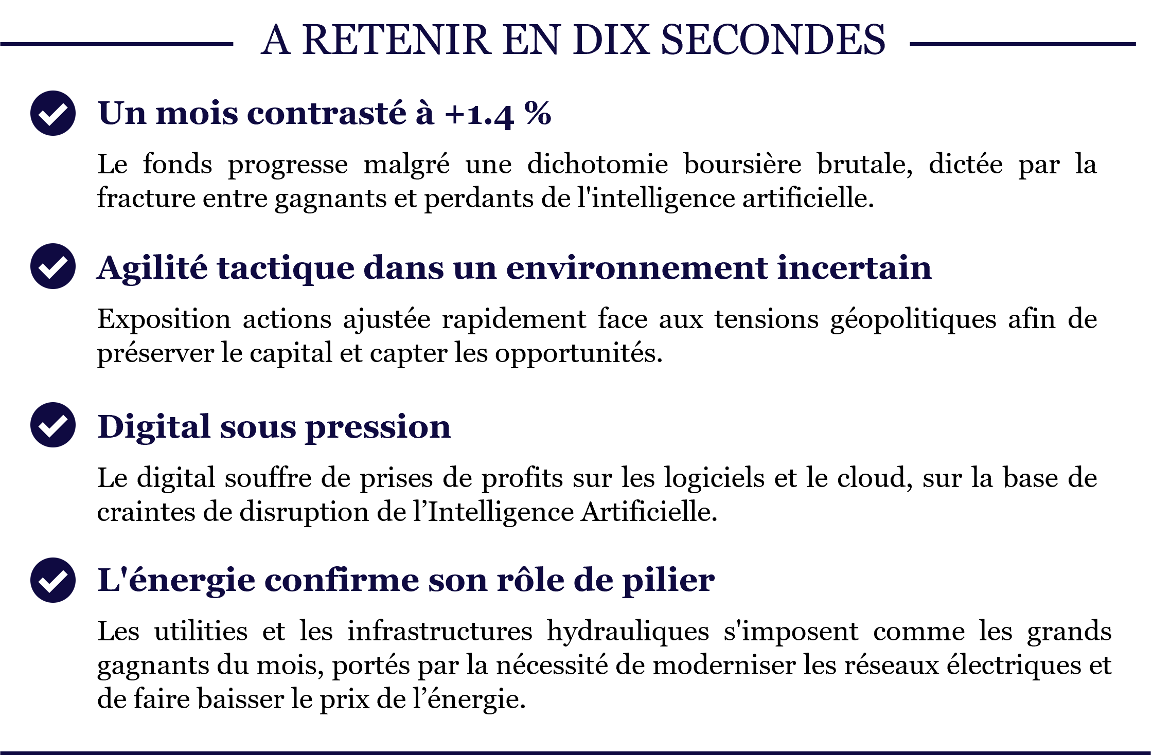 à retenir en 10sec